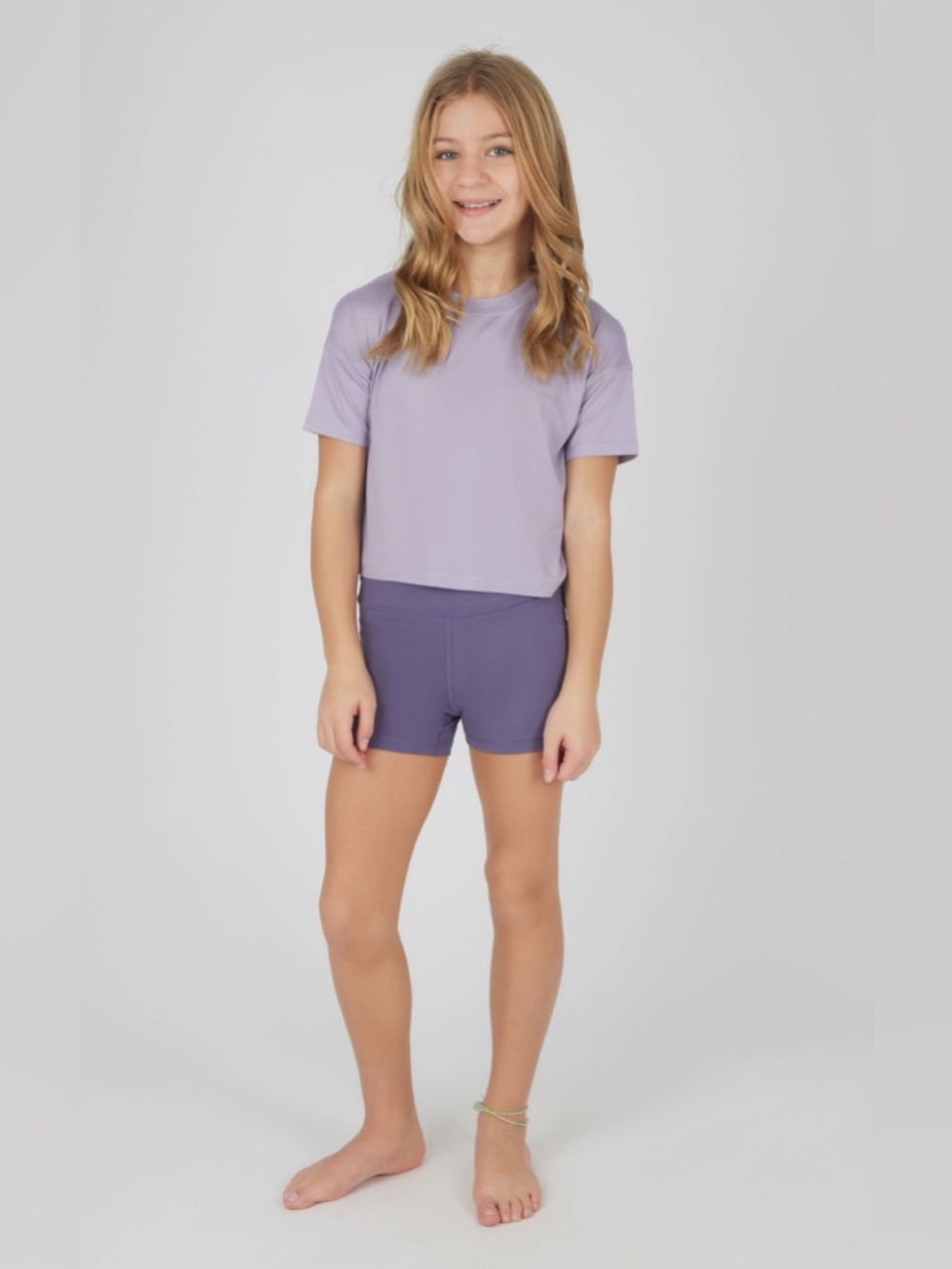 Girls Super Soft 3 PieceTee, Shorts, and Flare Pants Set - Picture 2 of 4
